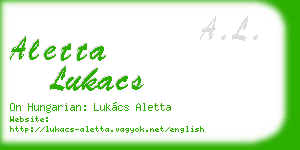 aletta lukacs business card