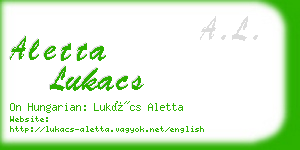 aletta lukacs business card